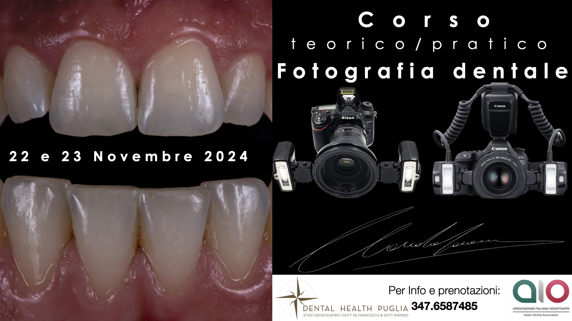 Corso di fotografia dentale Zollino Lecce